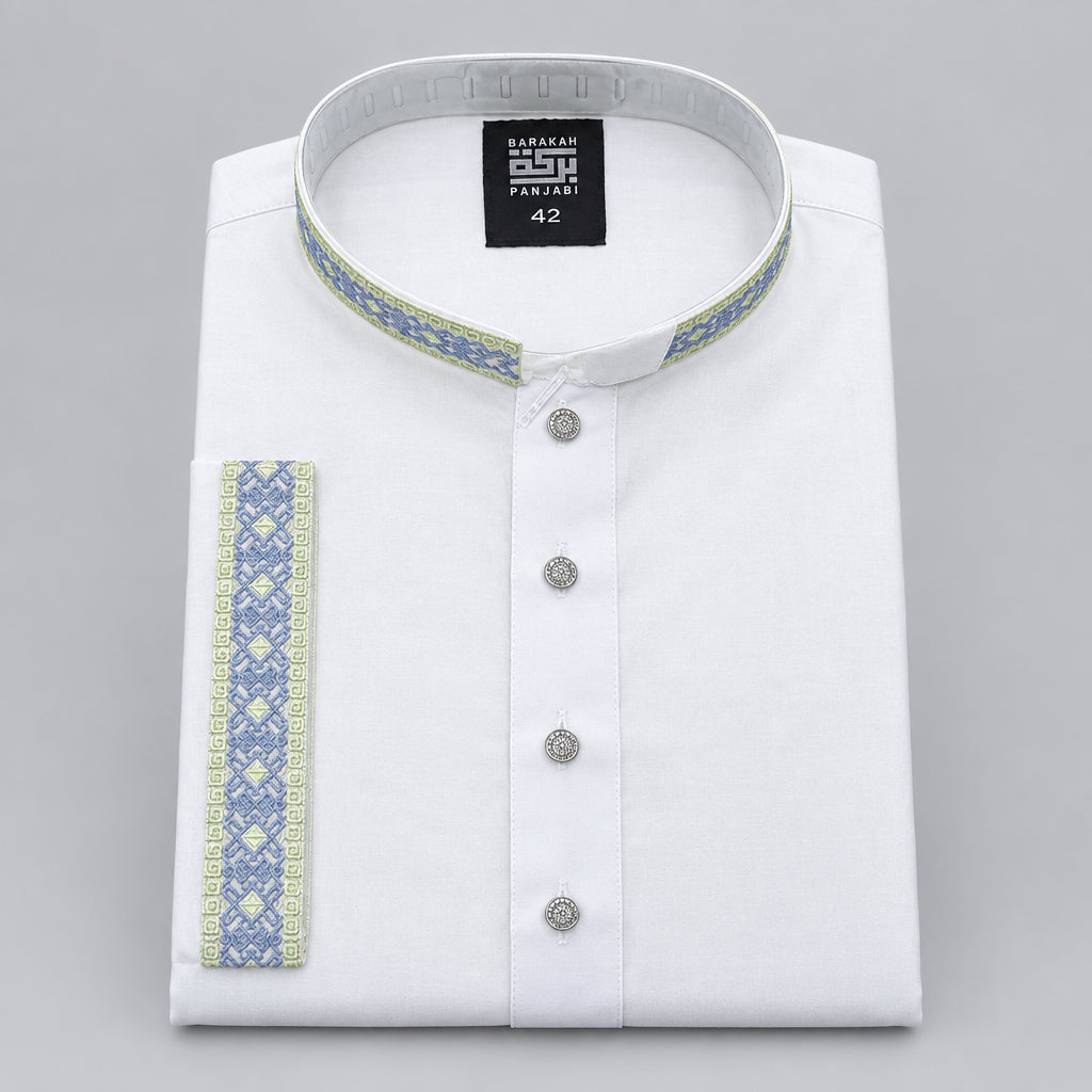 COF EMBROIDERY WHITE COLOR PANJABI , সাদা কালার এমব্রয়ডারি পাঞ্জাবি
