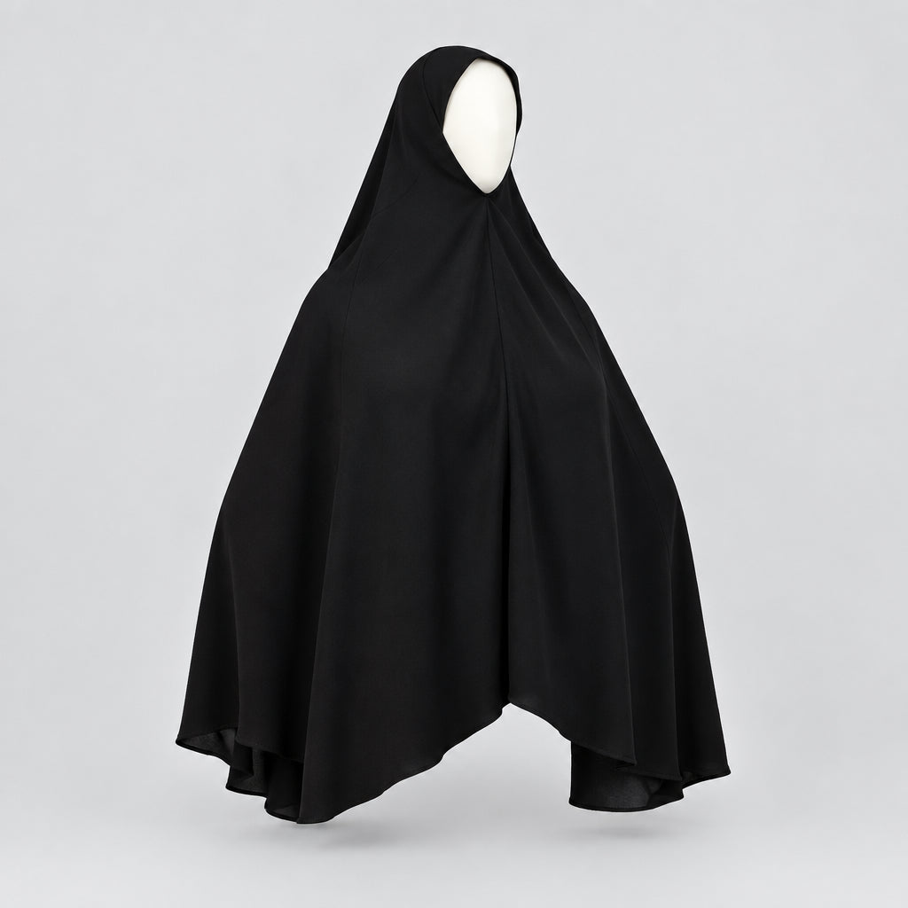 Hijab Black for adult / কালো হিজাব বোরকার সাথে পড়ার উপযোগী / SAHIJ2025AB1