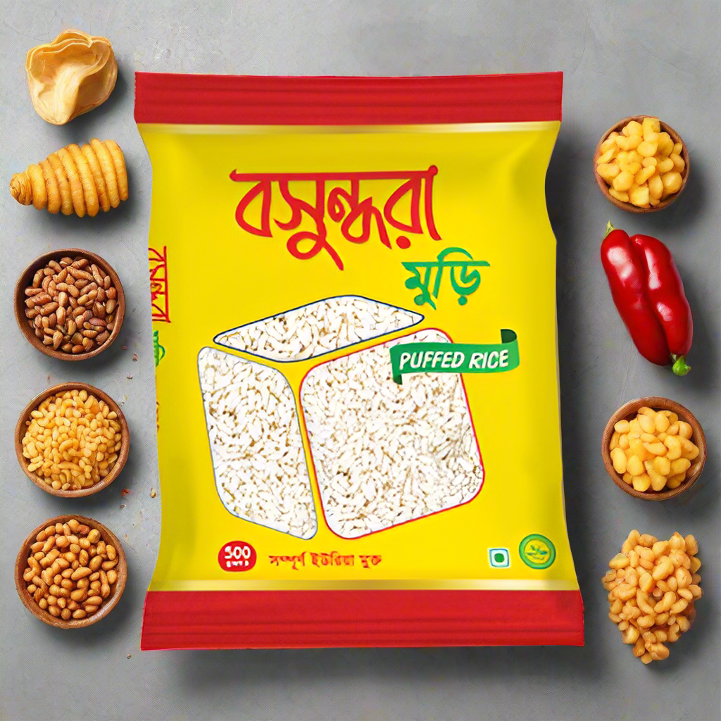 Bashundhara Muri /puffet rice 500g দেশী মুড়ি