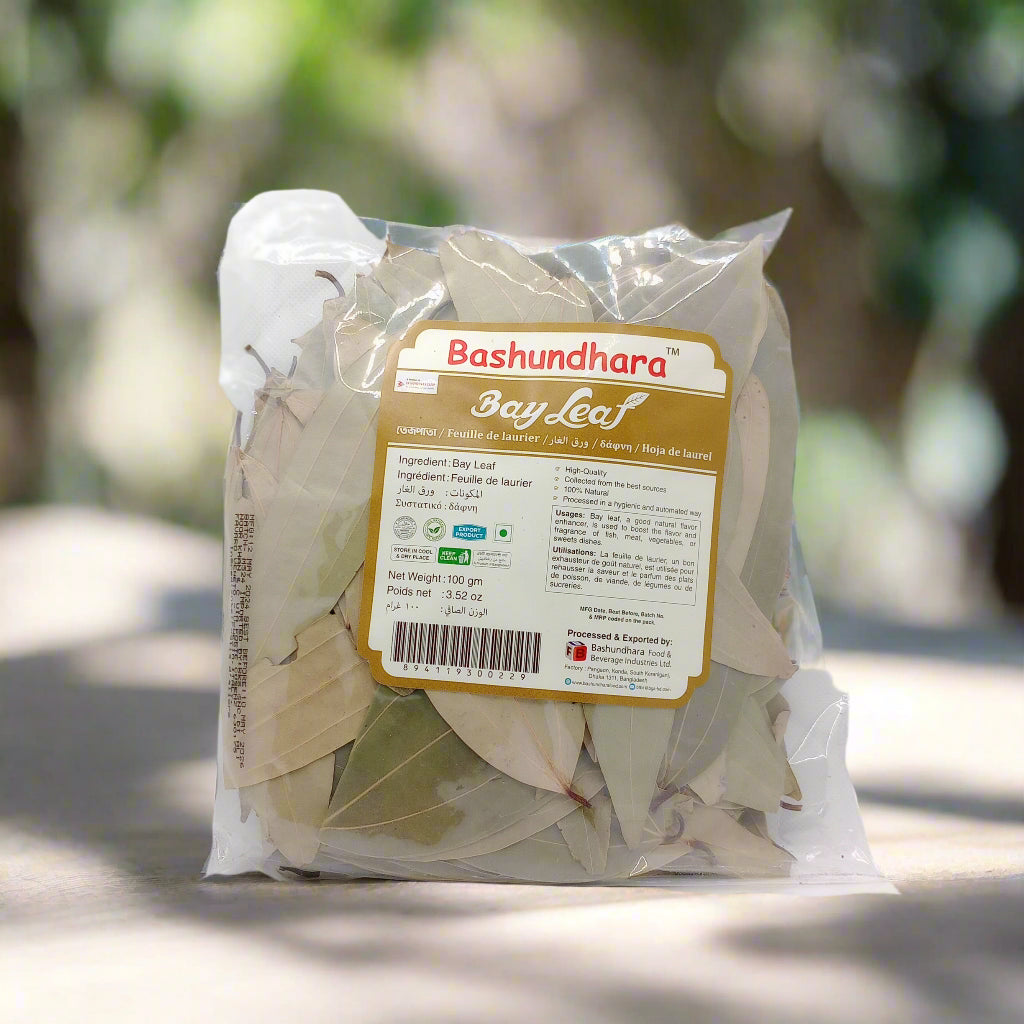 Bashundhara Tej Pata / Bay Leaf/foglia di alloro 100g -তেজপাতা
