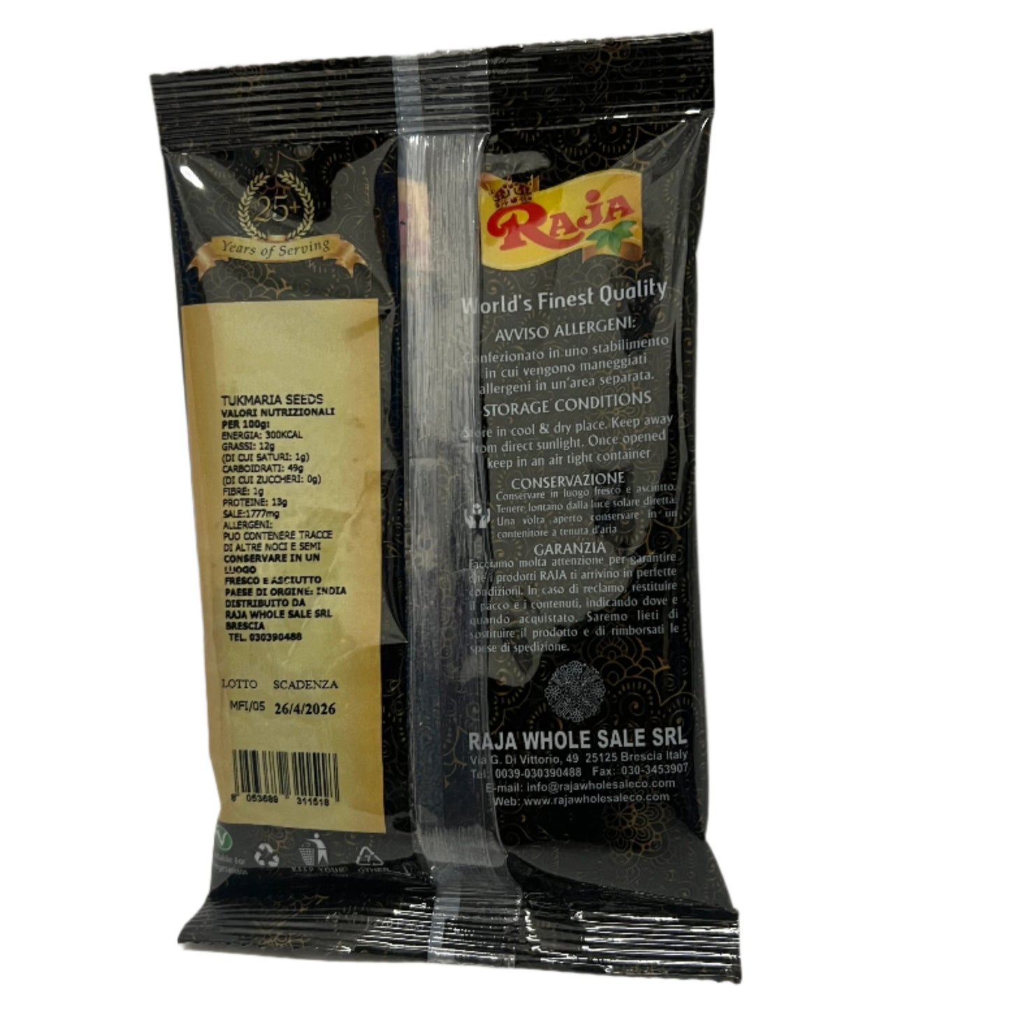 Tukmaria/ Tukma Dana/ Semi Di Basilico/ Basil Seeds 100g তুকমাদানা
