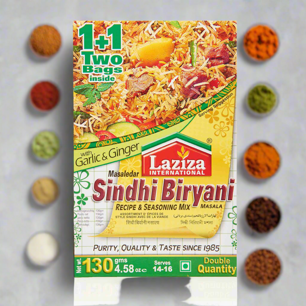 Laziza Shindi Biriani 130g লাজিজা সিন্ধি বিরিয়ানি / গরুর বিরিয়ানি মসলা