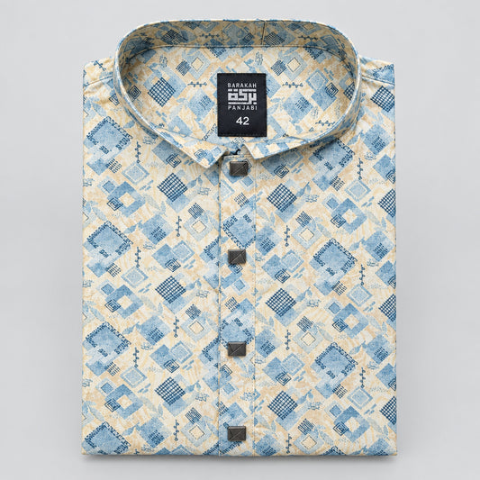 BLUE TILES CAMO PANJABI , ব্লু টাইলস ক্যামো পাঞ্জাবি