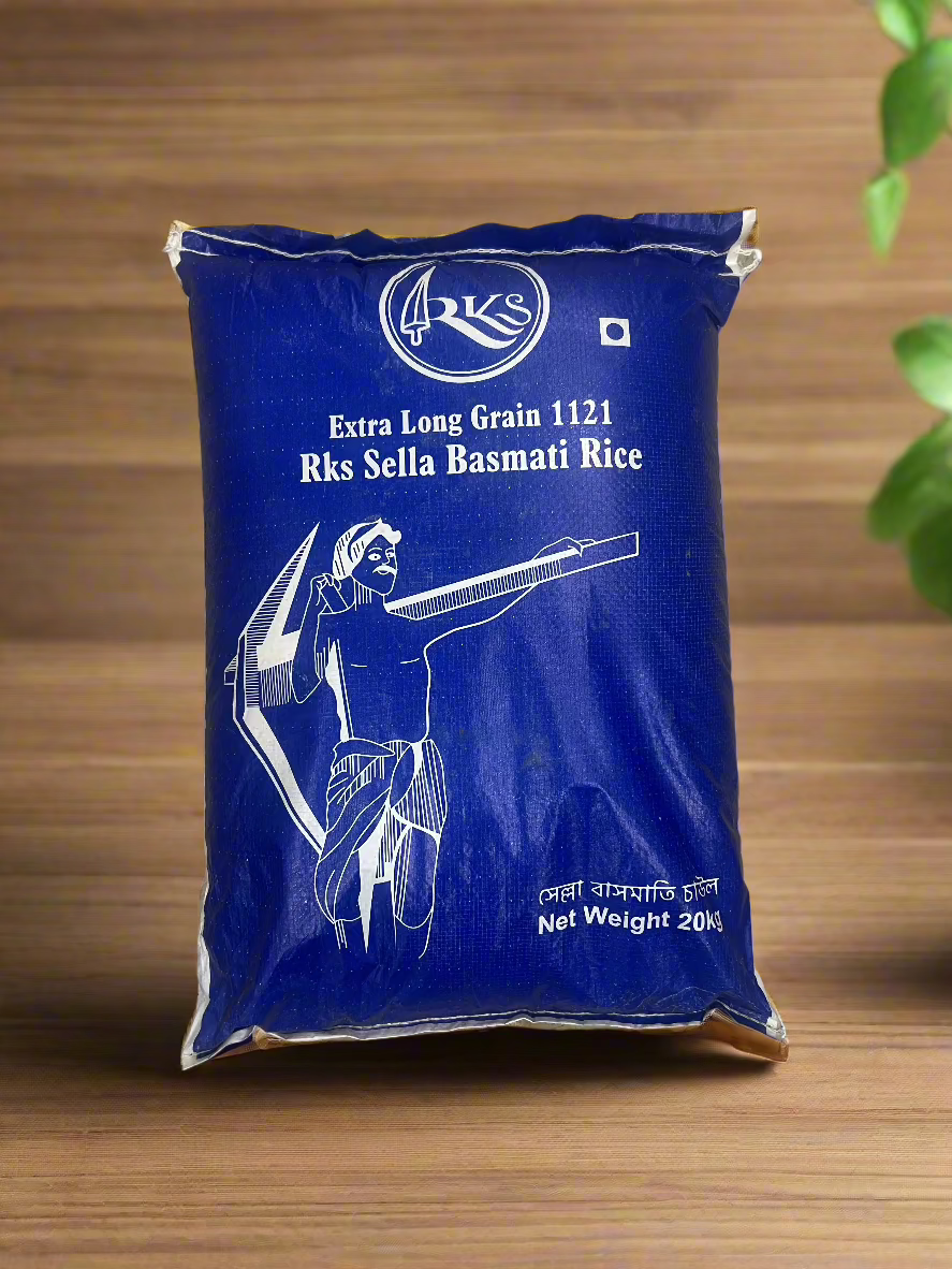 20 kg Basmati chal 1121 বাসমতি চাল ১১২১ সেল্লা। Basmati Rice/ Riso basmati