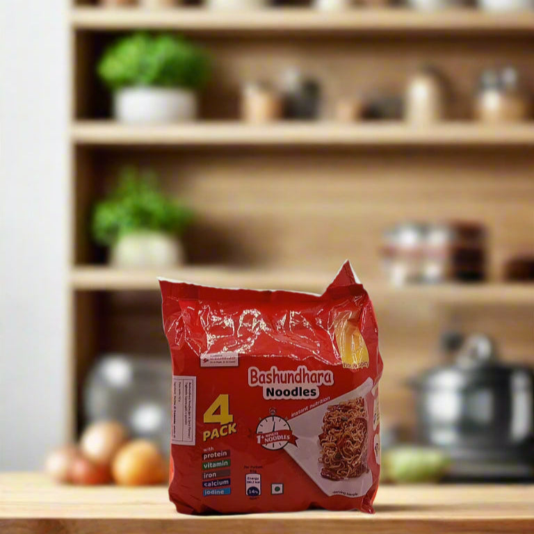 Bashundhara Noodles pcs*4 Hot and Spaice বসুন্ধরা নুডুল হট এন্ড স্পাইসি