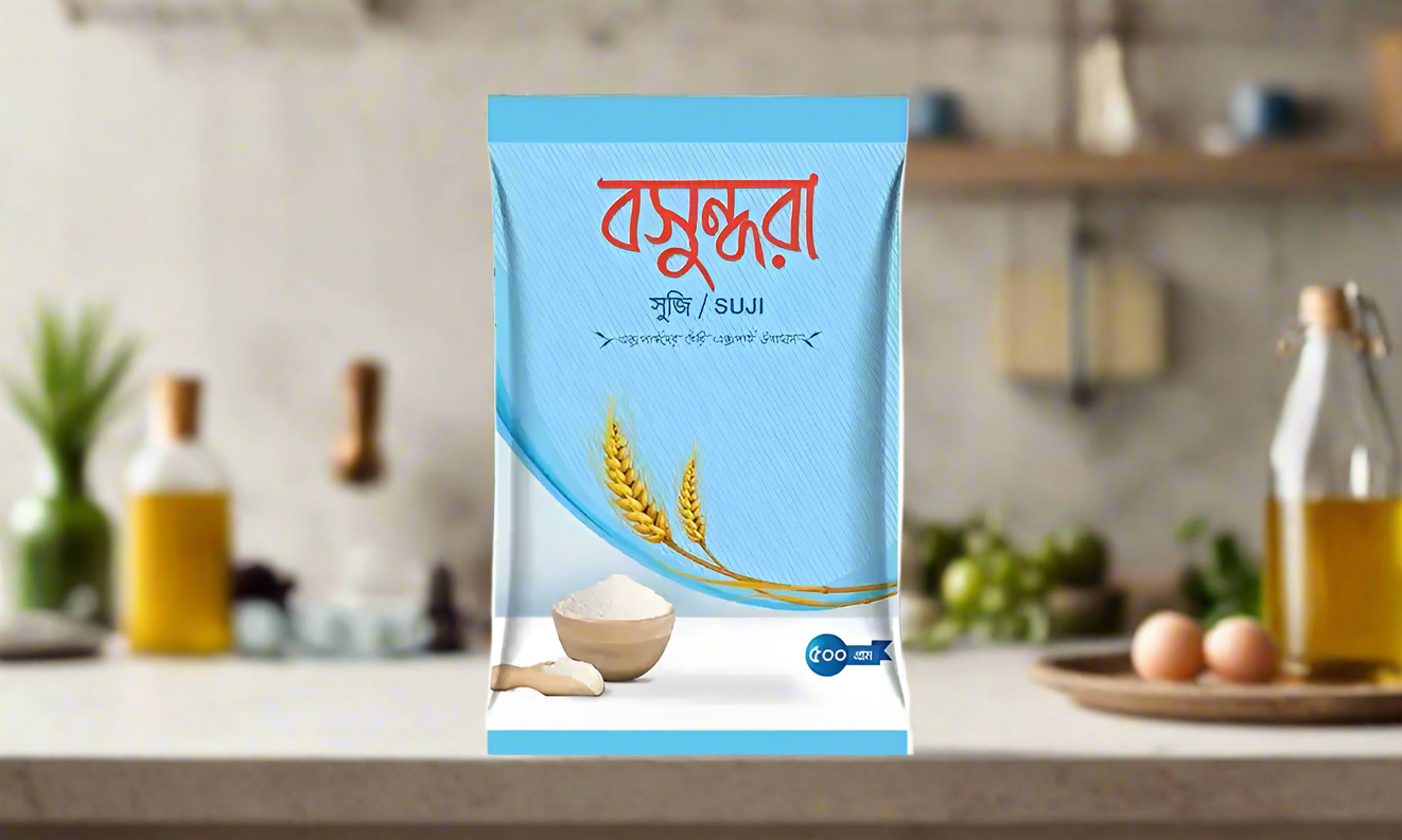 Bashundhara Suji /Semolina white 1kg বসুন্ধরা সুজি