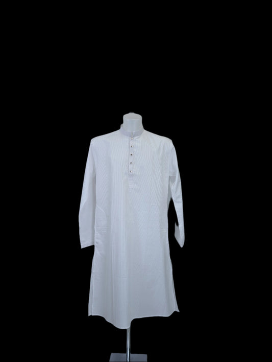 সুতি সাদা পাঞ্জাবী/ Cotton white Panjabi Premium