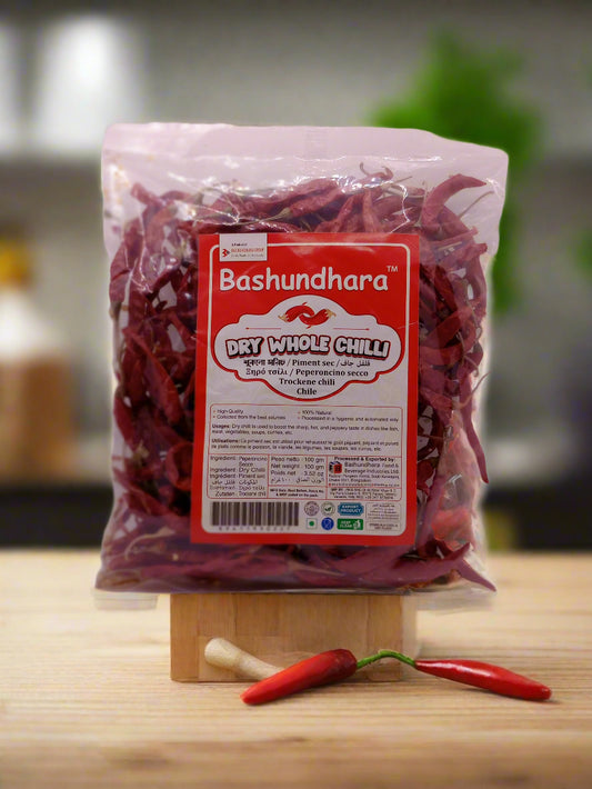 Shukna Morich /Bashundhara Dry Chilli Whole 100g আস্ত শুকনা মরিচ