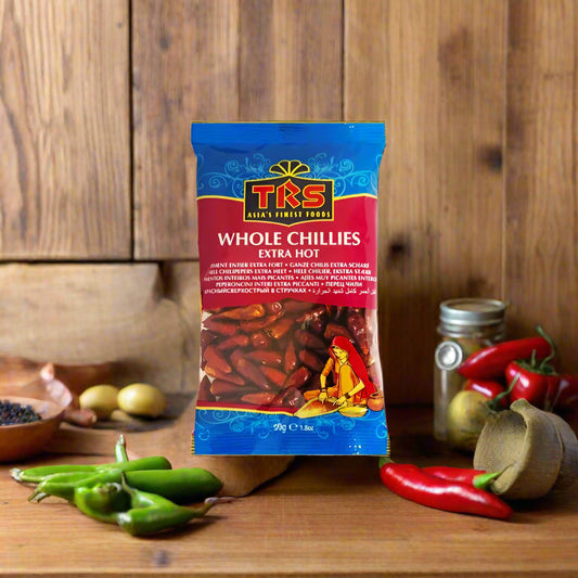 TRS Chilli Whole Extra Hot/ Sukan Morich/ Peperoncini Secci 50g আস্ত মরিচ অতিরিক্ত জাল